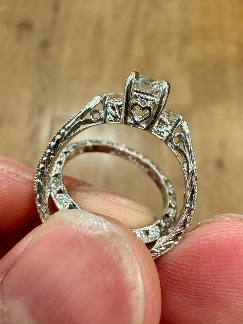 TACORI Platinum Diamond Engagement Ring Set